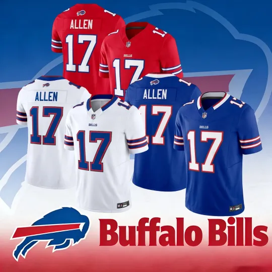 Men's Billss #17 Josh Allen Game Player Jersey Jersey