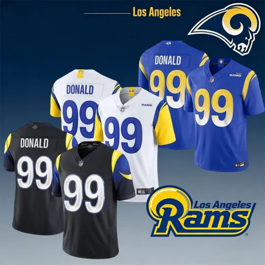 Discover Men's Ramss #99 Aaron Donald Limited Game Player Jersey All Size