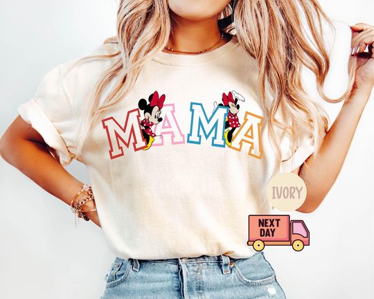 Discover Disney Minnie Mama Shirt, Minnie Disney Mom Shirt, Minnie Mama Tee, Disney Mommy Birthday Shirt, Disney Family Trip Tee,Gift