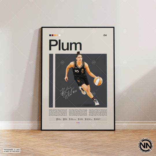 Discover Kelsey Plum Poster, Las Vegas Aces, Sports Poster, Mid Century Modern, Basketball Gift, Sports Bedroom Posters