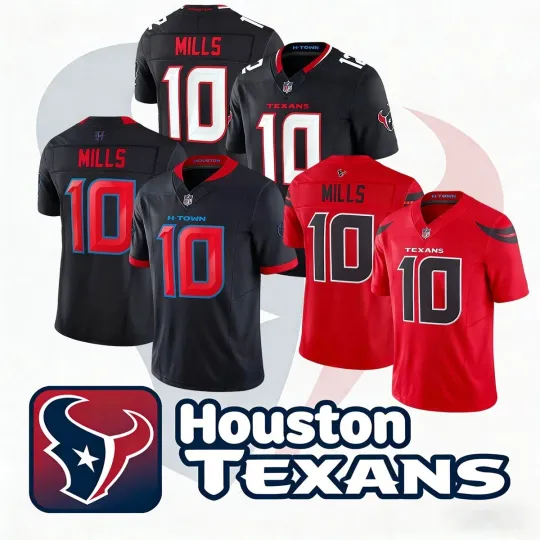 Discover Texanss Men's #10 Davis Mills Limited Jersey All Size