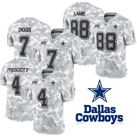 Discover Men's Cowboyss Arctic Camo 2024 Salute to Service Limited  Jersey