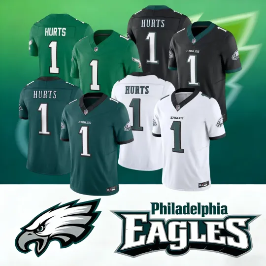 Discover Men's/Youth Eagless #1 Jalen Hurts Limited Jersey  All Size