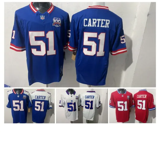 Discover #51 Abdul Carter Giantss Game Jersey -100th Anniversary Commemorative Patch S-3XL