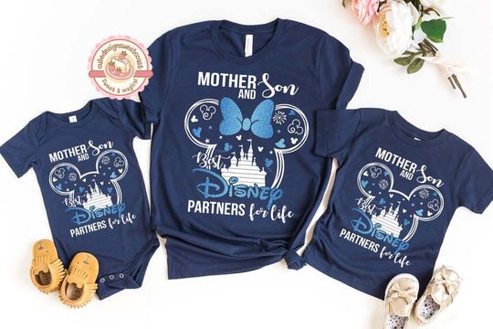 Discover Disney Mother & Son Matching Shirts, Mother And Son Disney Best Partner For Life, Disney Mothers Shirts, Mama And Me, Disney Mom, Boy Mama