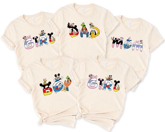 Discover Custom Disney Family Vacation 2026 Matching Shirts | Mickey Minnie Mom Dad Girl Boy Baby Tees | Disney Trip Shirts | Disney Outfits