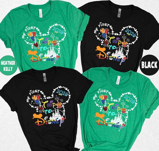Discover My First trip to Disney 2026 Shirt, Disneyworld shirt, Minnie and mickey 2026 Shirt,Matching Family shirt,mom dad kids and baby shirts