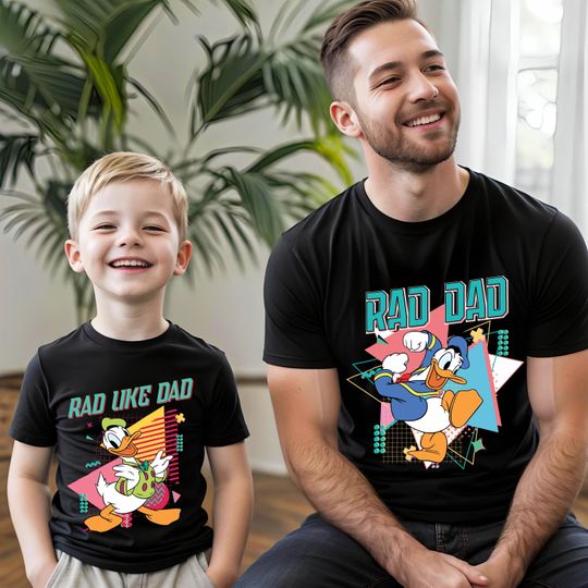 Donald Duck Rad Dad and Rad Like Dad Matching Shirts, Disney Dad and Son Tee Set, Cute Father's Day Gift, Disney World Family Outfit