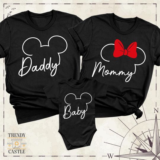 Discover Disney Family Trip Custom Daddy Mommy Baby Tee Shirt Disneyworld Shirts, Matching Disney Family Vacation Tshirt, Disneyland Trip Group Shirt