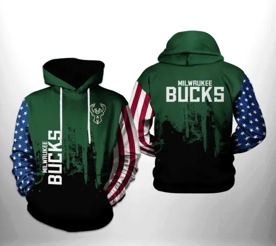 Milwaukee Team Buckss 3D Hoodie, Unisex Adults S-5XL