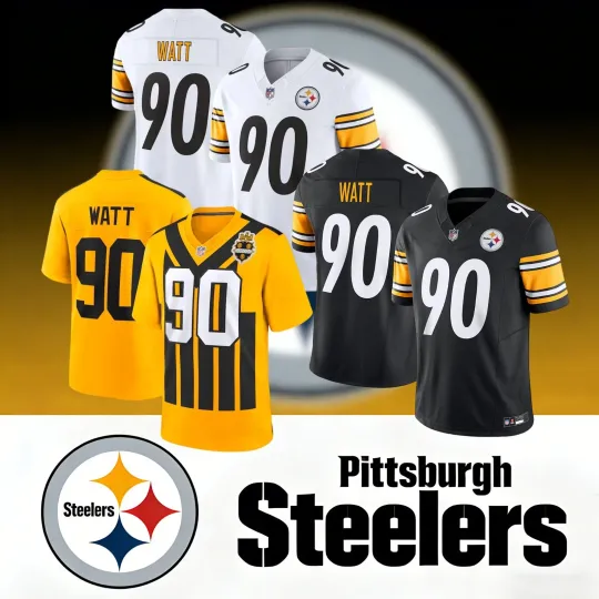 Discover Men's Steeler #90 T.J. Watt Game Player Limited All Stitched Jersey S-3XL-NWT