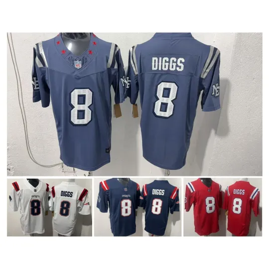 Discover Men's/Youth Patriots #8 Stefon Diggs Limited Player All Stitched Jersey-NWT