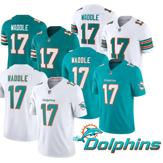 Discover Dolphins Men's #17Jaylen Waddle Limited Player Jersey  All Stitched Jersey NWT