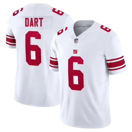 Discover NWT Men's Giants #6 Jaxson Dart 2025 Game All Stitched Player Jersey All Size