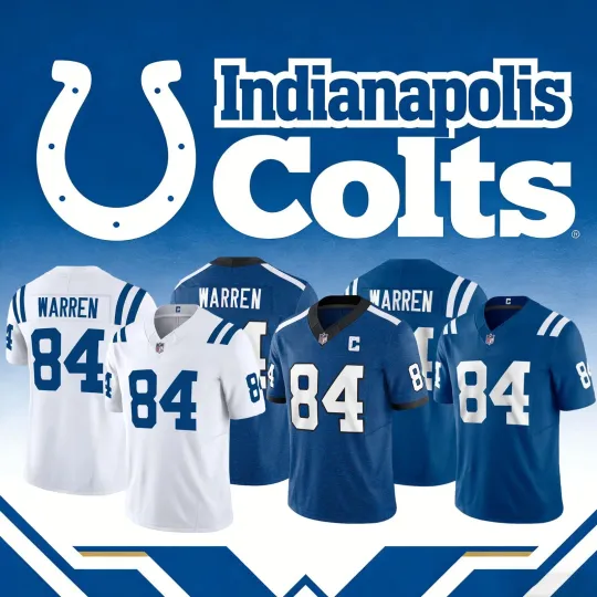 Coltss Men's #84 Tyler Warren Game Player Jersey Jersey