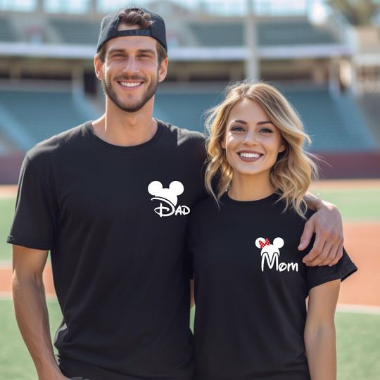 Discover Disney Mom and Dad Matching Shirt, Disney Family Matching Shirt, Disney Trip Tee, Mickey Dad Tshirt, Minnie Mom Shirt, Disney Family Shirt
