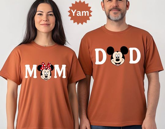 Discover Comfort Colors Minnie Mom Mickey Dad Shirt, Family Couple Matching Shirt, Disney Mama Shirt, Disney Dada Mickey Dad Shirts, Family Mom Shirt