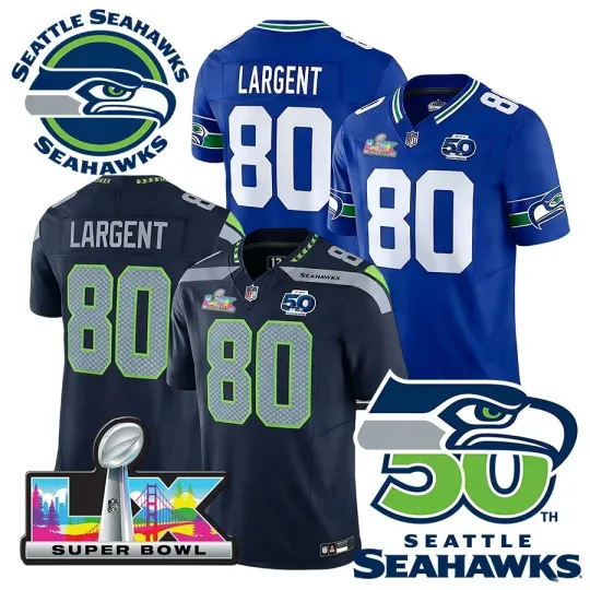 Discover Men's Steve Largent Super B.owl LX Jersey