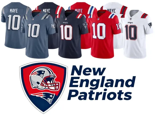 Discover Men/Youth Patriots #10Drake Maye  Jersey Free Tax