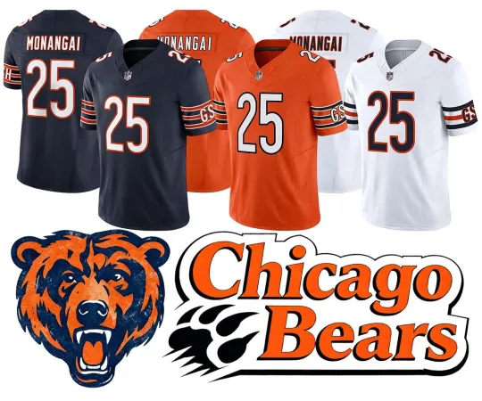 Discover Men's Bears Kyle Monangai  Jersey S-3XL