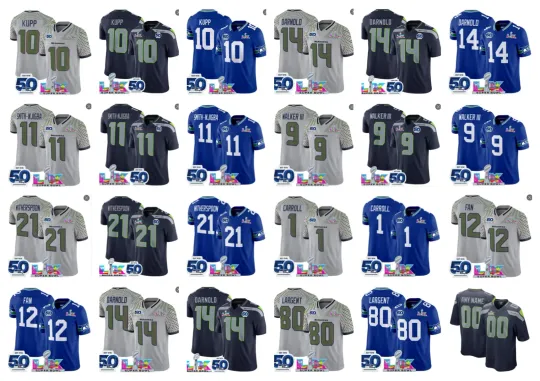 Seahawkss  Men's Custom F.U.S.E. Super B.owll LX Patch Jersey S - 5XL