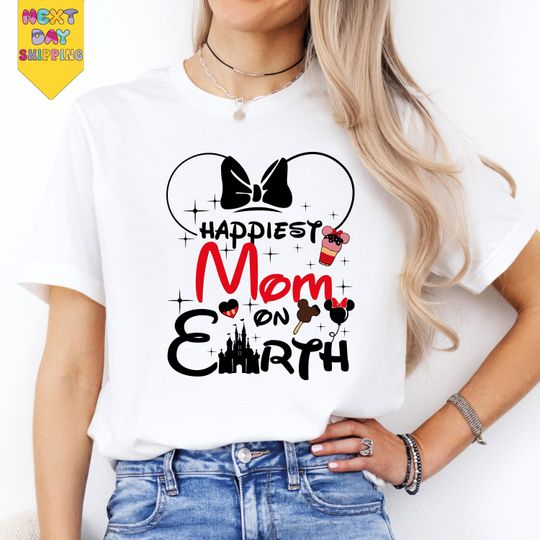 Happiest Mama On Earth Shirt, Mouse Ears Shirts, Magical Mama Shirt, Best Day Ever Shirt, Matching Family Trip Shirts, Mom Gift