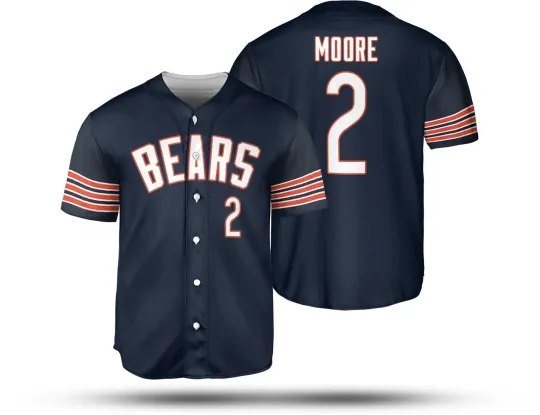 Discover DJ Moore #2 Name and Number Chicago Bearss Team