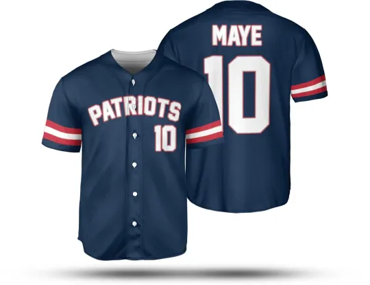 Discover Drake Maye #10 Name and Number New England Patriostss Team