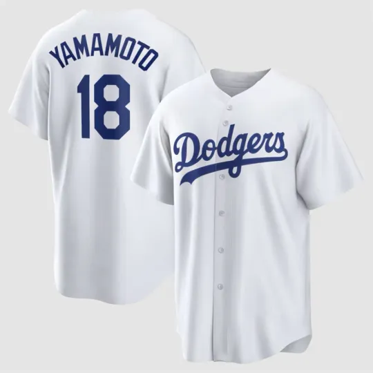 Discover Yamamoto #18 Name and Number Los Angeles Dodgerss Team