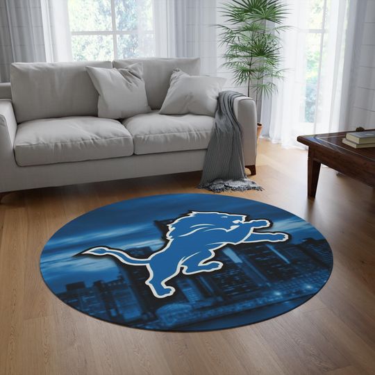 Discover Detroit Football Team Lions Rug, Football Fan Gift