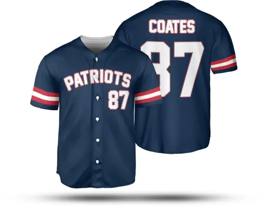 Discover Ben Coates #87 Name and Number New England Patriotss Team