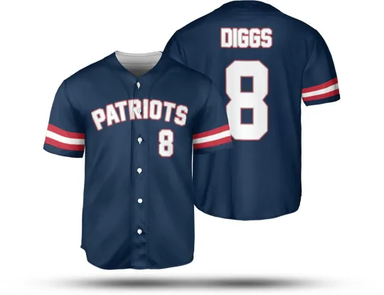 Discover Stefon Diggs #8 Name and Number New England Patriotss Team