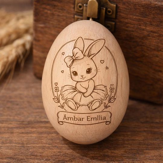 Discover Cute Personalized Wooden Easter Egg Shaker, Engraved Gift From Grandparents, 1st Easter Gifts, Baby Easter Rattle Toy, Easter Spring Decor