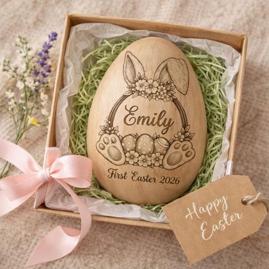 Discover Personalized Musical Wooden Easter Egg Shakers, Custom Egg Cups, Engraved Egg Shaker Kids, Baby First Easter, Easter Gifts
