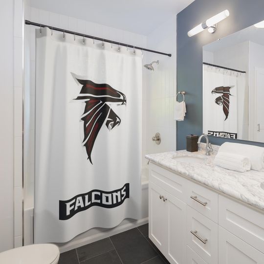 Discover Falcons Shower Curtain, Bathroom Decor