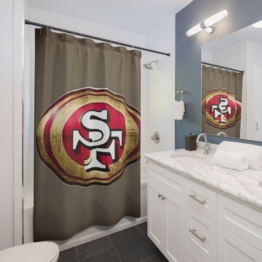 San Francisco 49ers Shower Curtain, Bathroom Decor