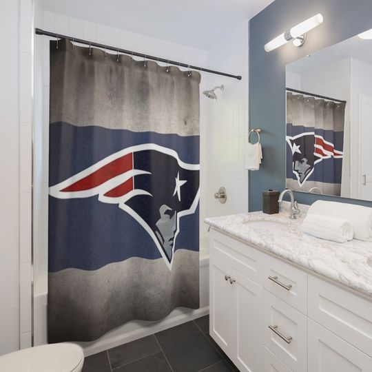 Discover New England Patriots Shower Curtain, Bathroom Decor