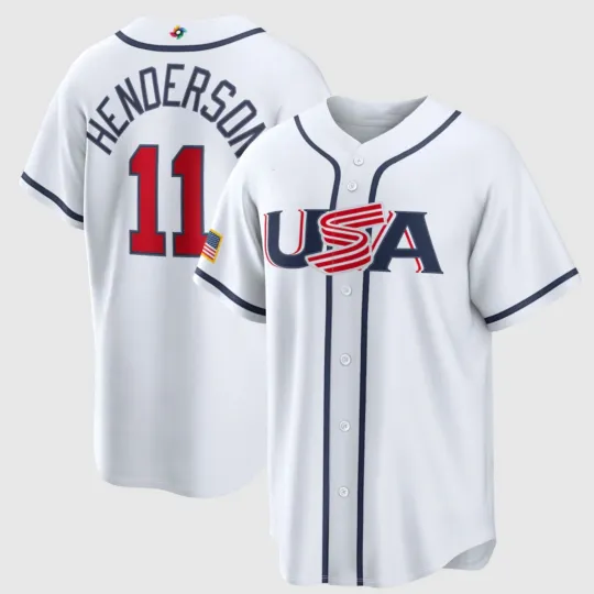 Discover #11 Gunnar Henderson U.S.A Baseball World Jersey, 2026 USA World Baseball Shirt