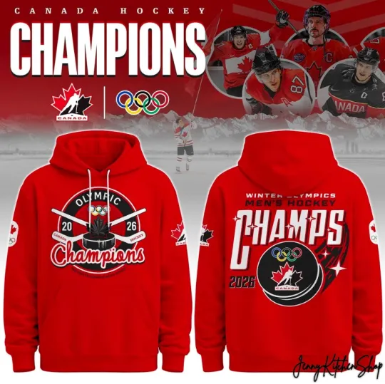 Discover Canada Men Hockey 2026 Olympic Gold Champs Hoodie
