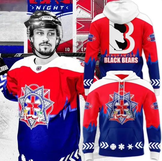 Discover Binghamton Black Bears First Responders Night 2026 Hoodie