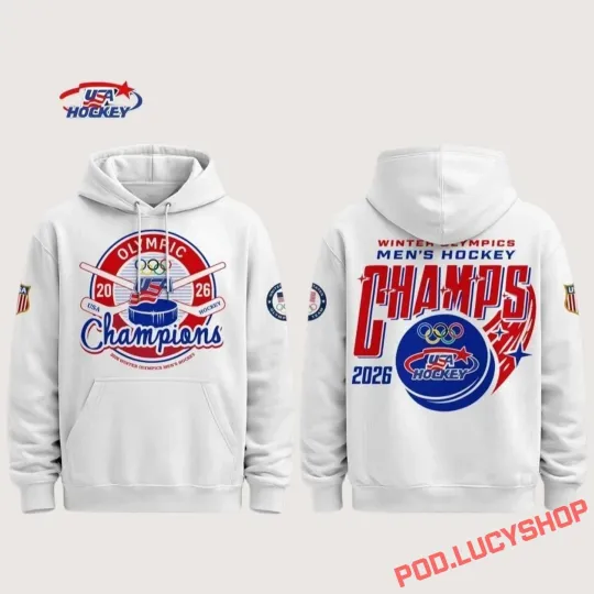 Discover USA Hockey Olympic 2026 Champions Hoodie, Winter Olympic Men's Hockey Champions