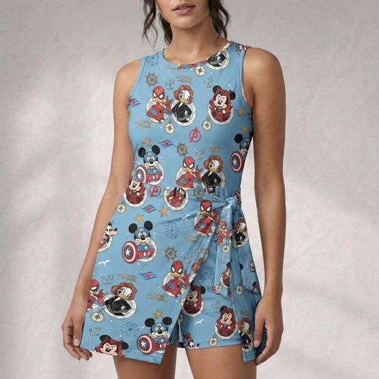 Cruise Marvel Day At Sea Disney Tennis Skirt, Magic Kingdom Retro Park Outfit, Black White RunDisney Costume Golf