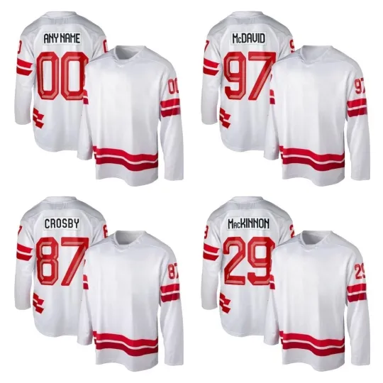 Discover Custom Men's White 2026 Hockey Jersey