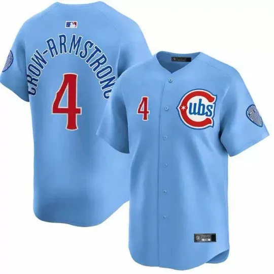 Discover Men's #4 Pete Crow-Armstrong Blue 2024-25 2nd Alternate Limited Stitched Jersey