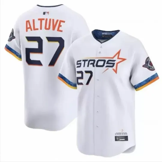 Discover Men's #27 Jose Altuve White 2025 City Connect Limited Player All Stitched Jersey