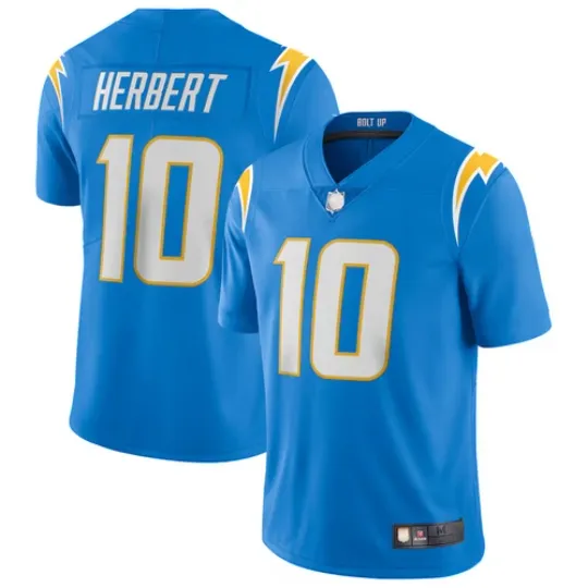 Discover Men's #10 Justin Herbert Powder Blue Vapor Limited Jersey