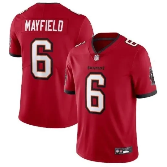 New #6 Baker Mayfield Buccaneerss Red/yellow Men Jersey