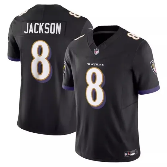 Discover Ravenss Lamar Jackson #8 Purple NWT Men's Jersey