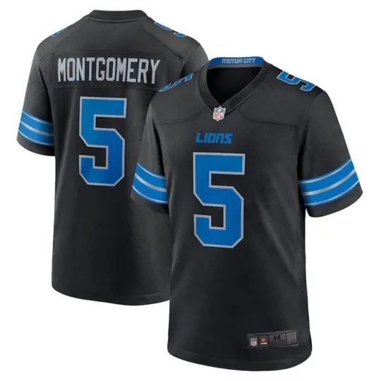 Discover Men's #5 David Montgomery White Limited Stitched Game Jersey