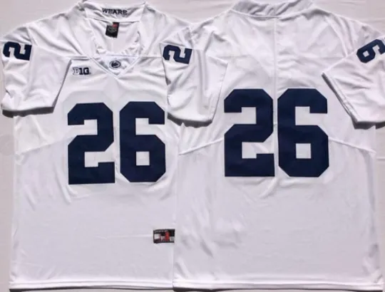New #26 Saquon Barkley Penn State Blue White Jersey Men's